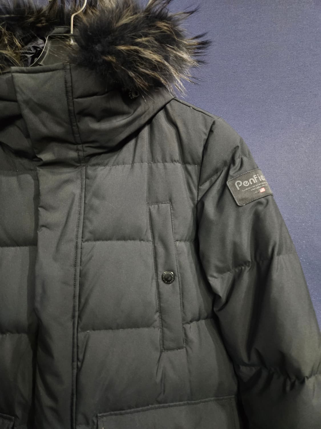 펜필드 블랙컬러 남성 95 구스다운 롱패딩  상품이미지4