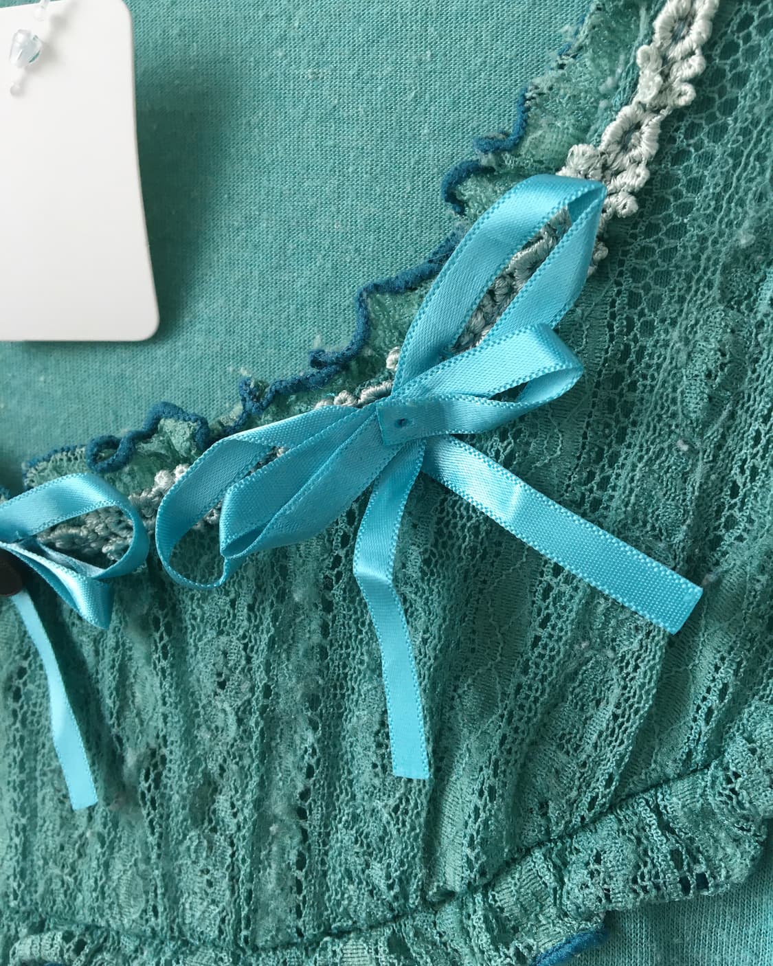 axes femme Ribbon lace point t shirt 상품이미지5