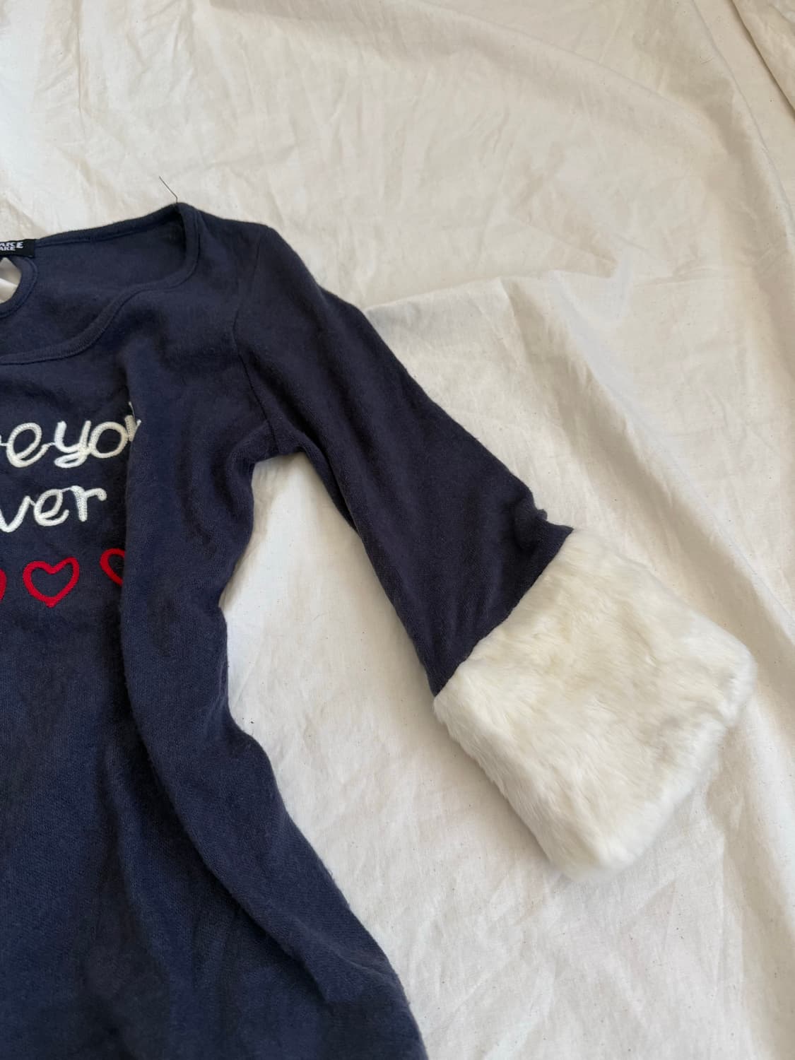 키치 러블리 퍼 디테일 탑 상품이미지3