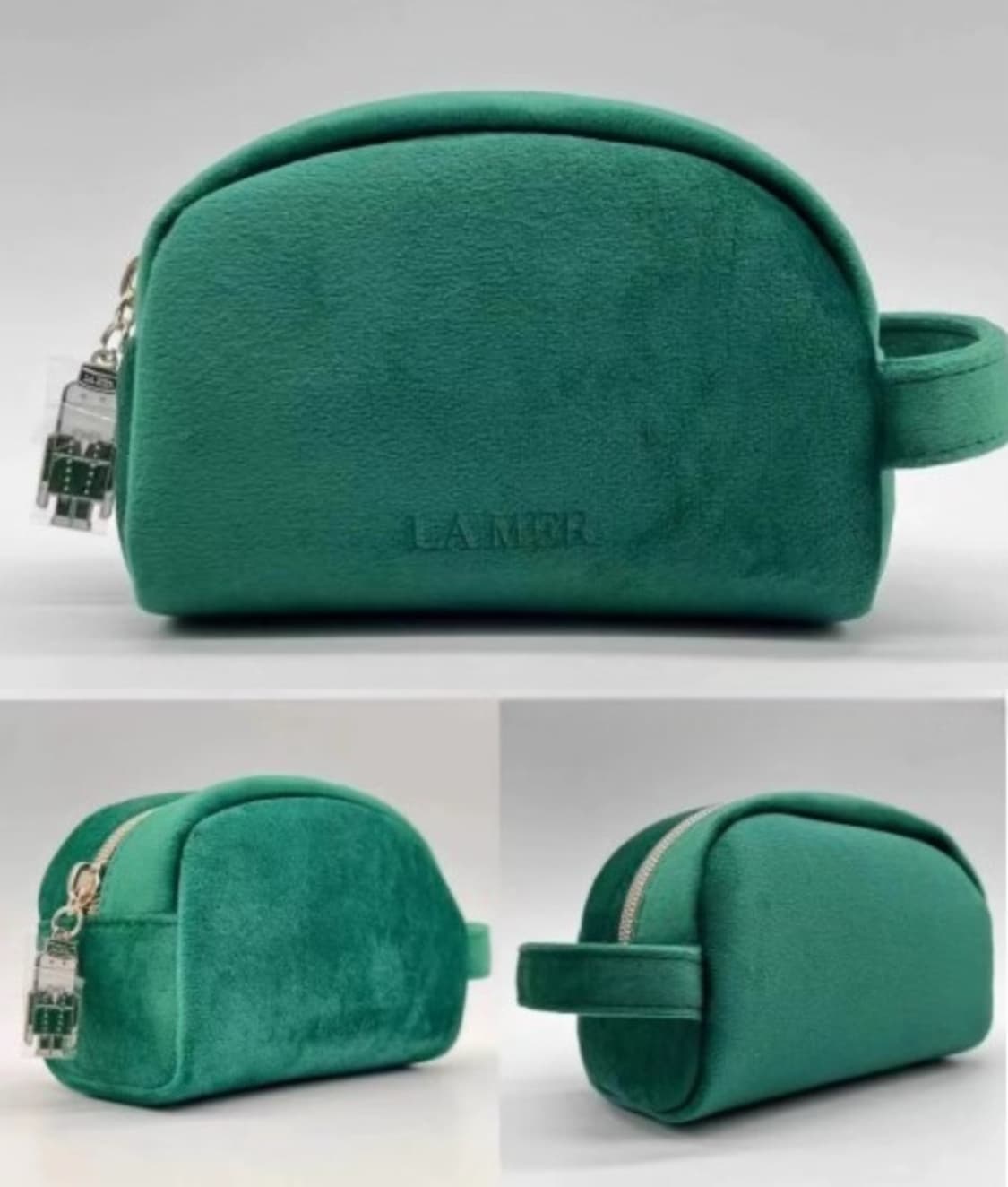 라메르 LA MER 그린 벨벳 손잡이 미니 파우치 (새제품) 상품이미지2