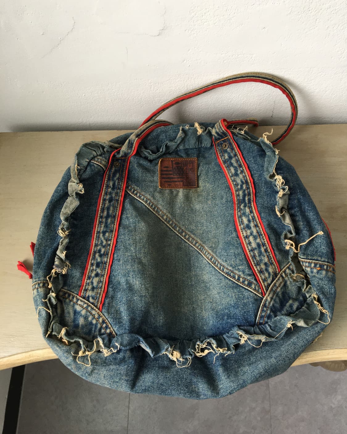 grunge mood denim tote bag 상품이미지6