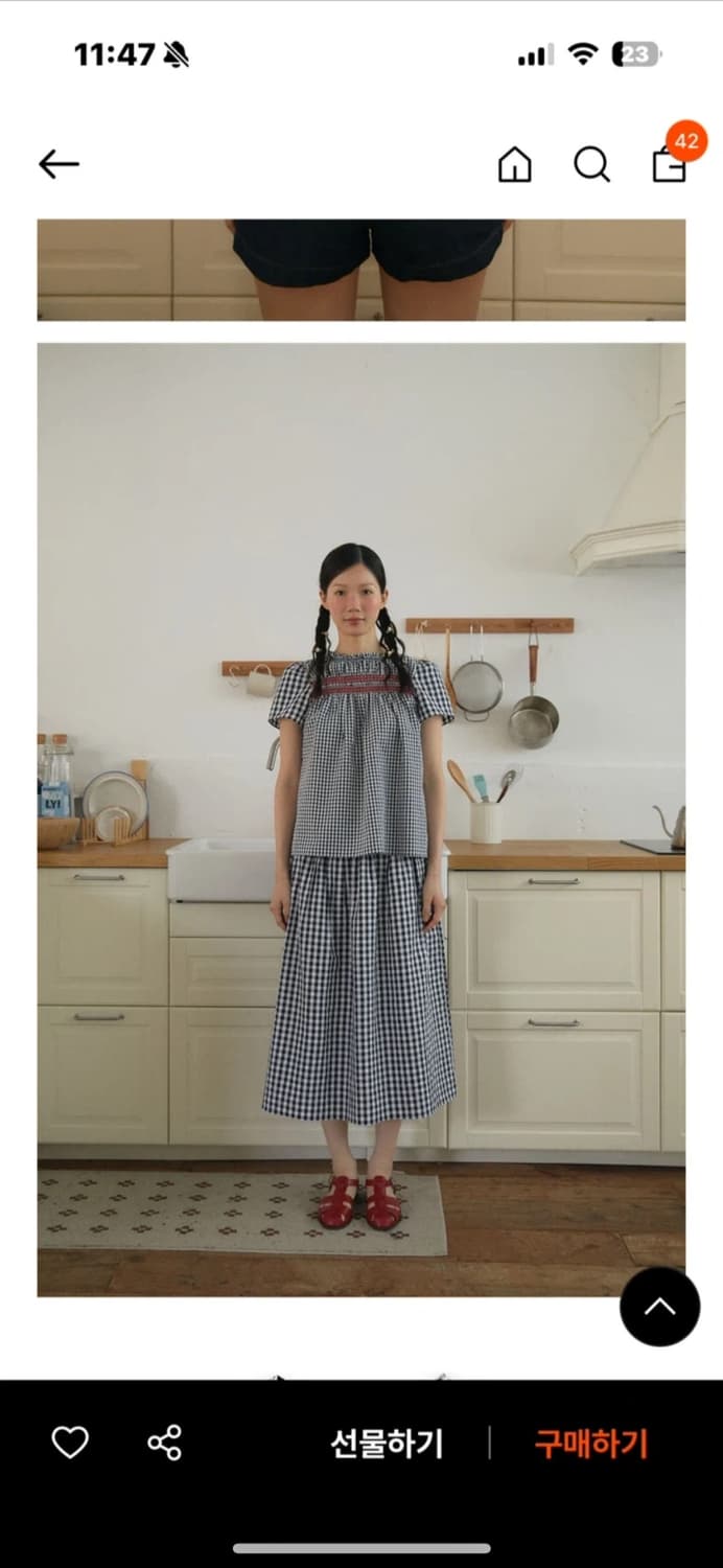 더블쿼츠 블라우스,스커트  상품이미지1