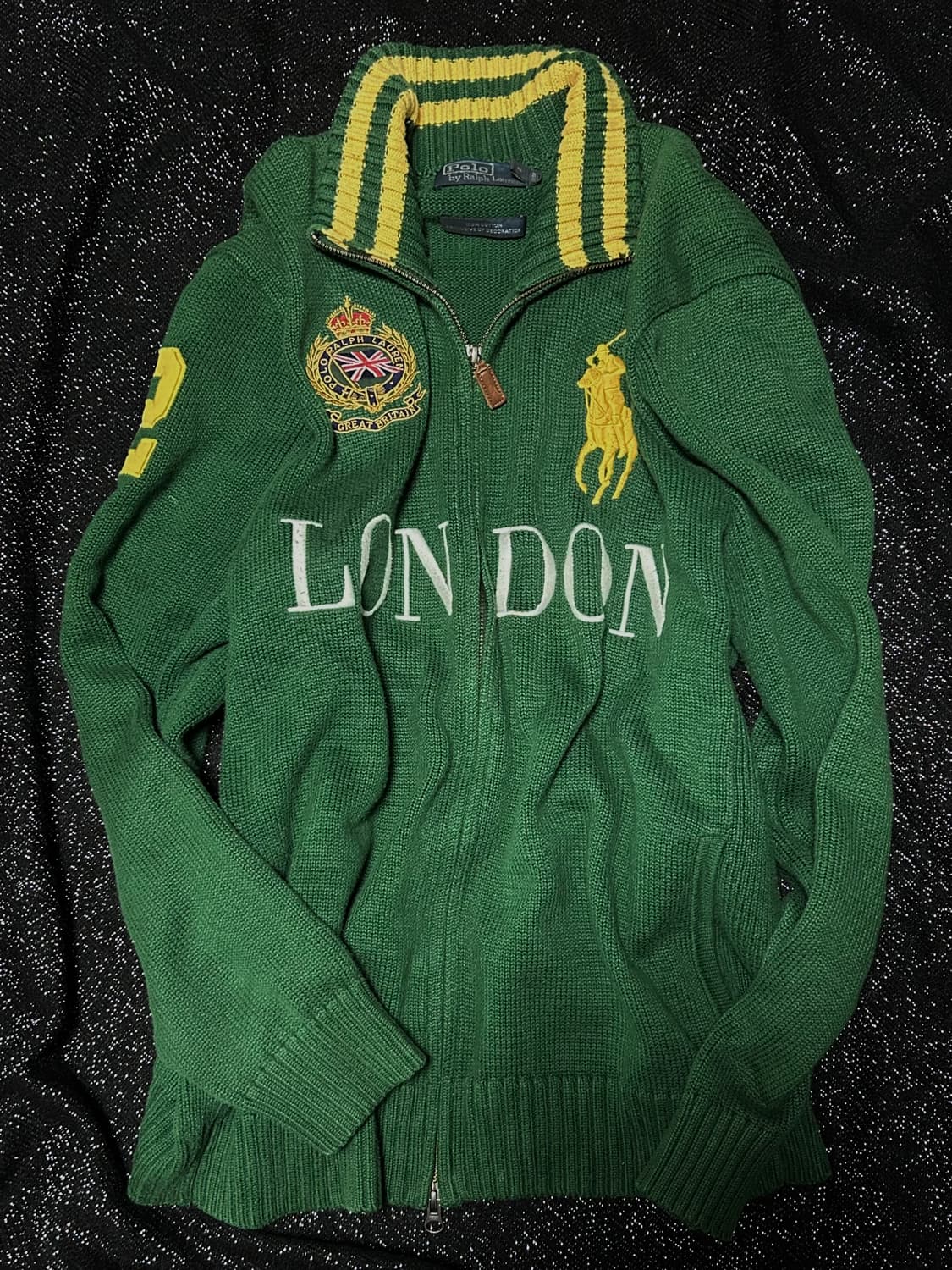 *rare* 폴로 치프키프 딥 그린 런던 빅포니 니트집업  상품이미지1
