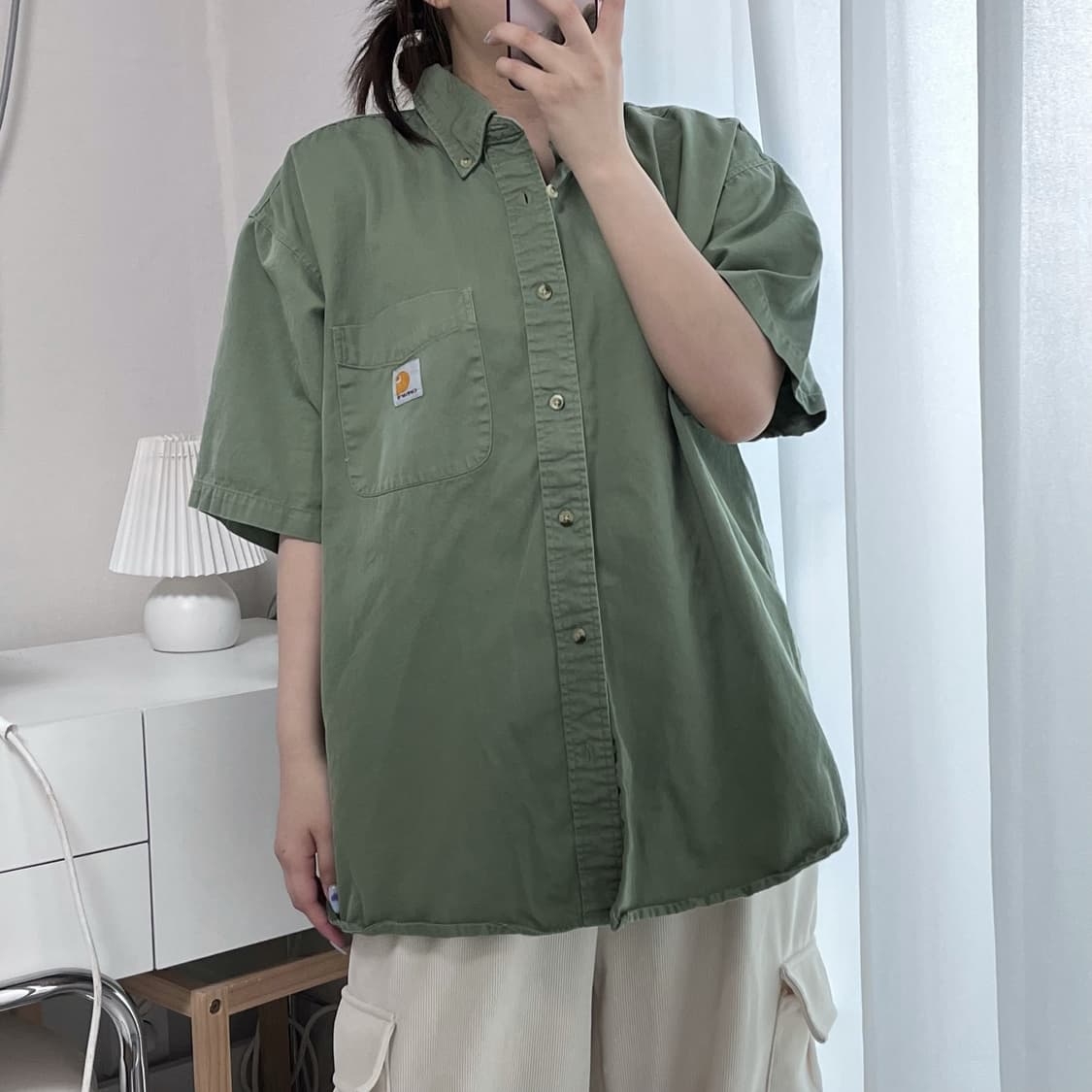 [정품] 칼하트 카키 포켓 빈티지 셔츠 [ XL ] 상품이미지3