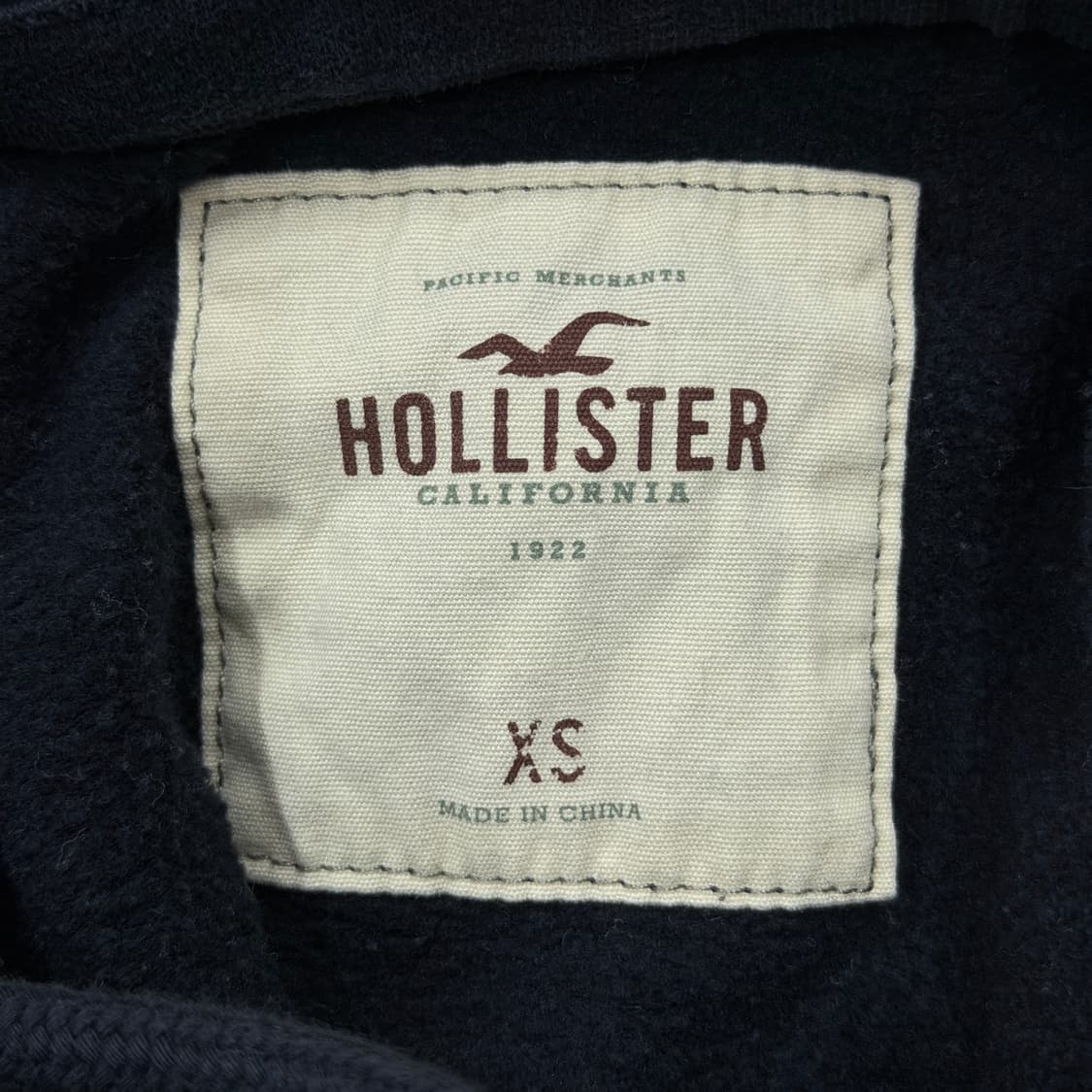 홀리스터 딱붙핏 Y2K 스펠로고 기모 후드티 네이비 XS 상품이미지4