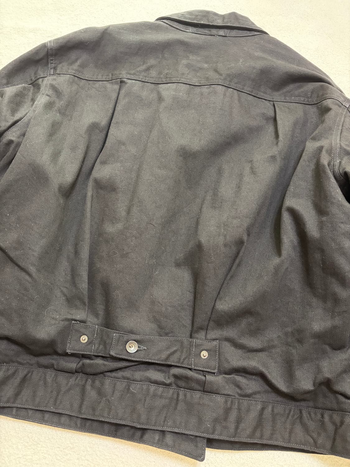 [M] 엔지니어드 가먼츠 불 데님 트러커 데님 청자켓 (블랙)  상품이미지3