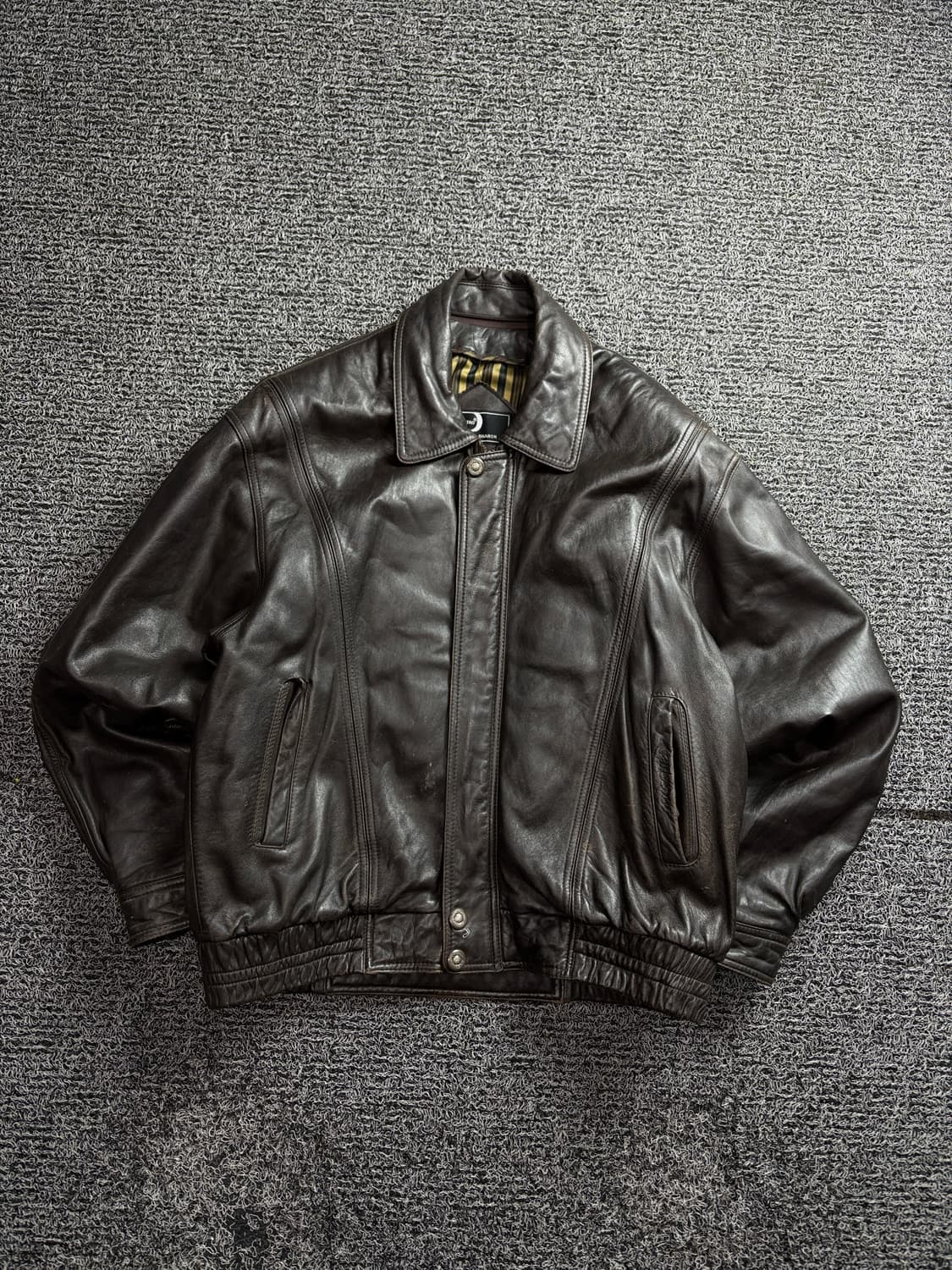 빈티지 아카이브 양가죽 레더 봄버 자켓 브라운 2786 상품이미지2