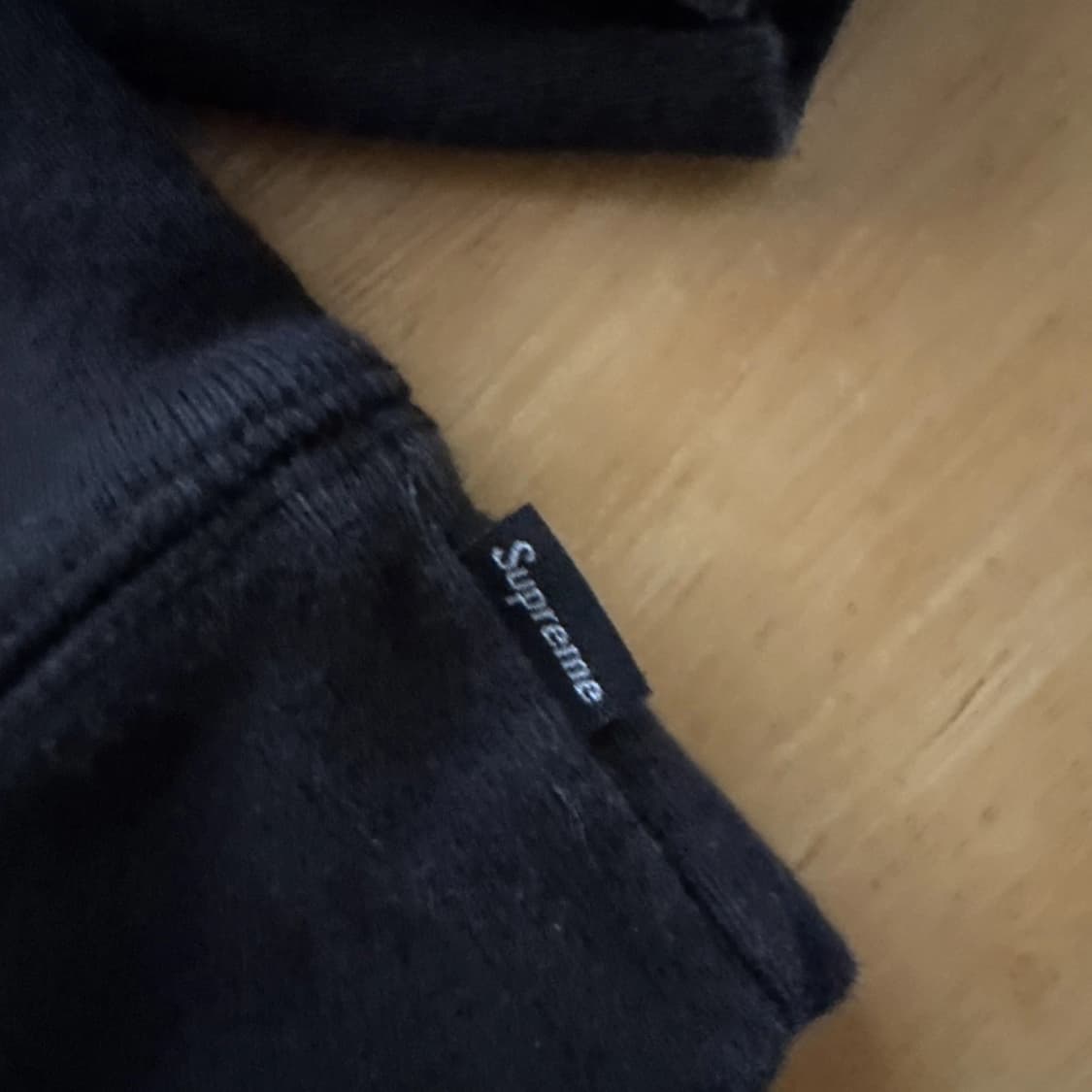 슈프림 X 카우스 초크 로고 후드 스웨트셔츠 블랙 상품이미지7