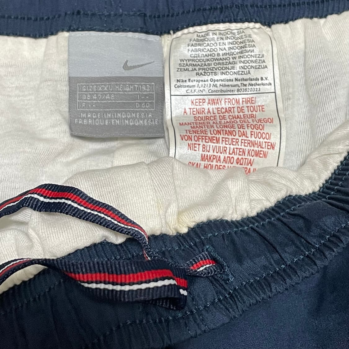 [36] 나이키 빈티지 네이비/레드 사이드라인 트레이닝 바지 상품이미지2