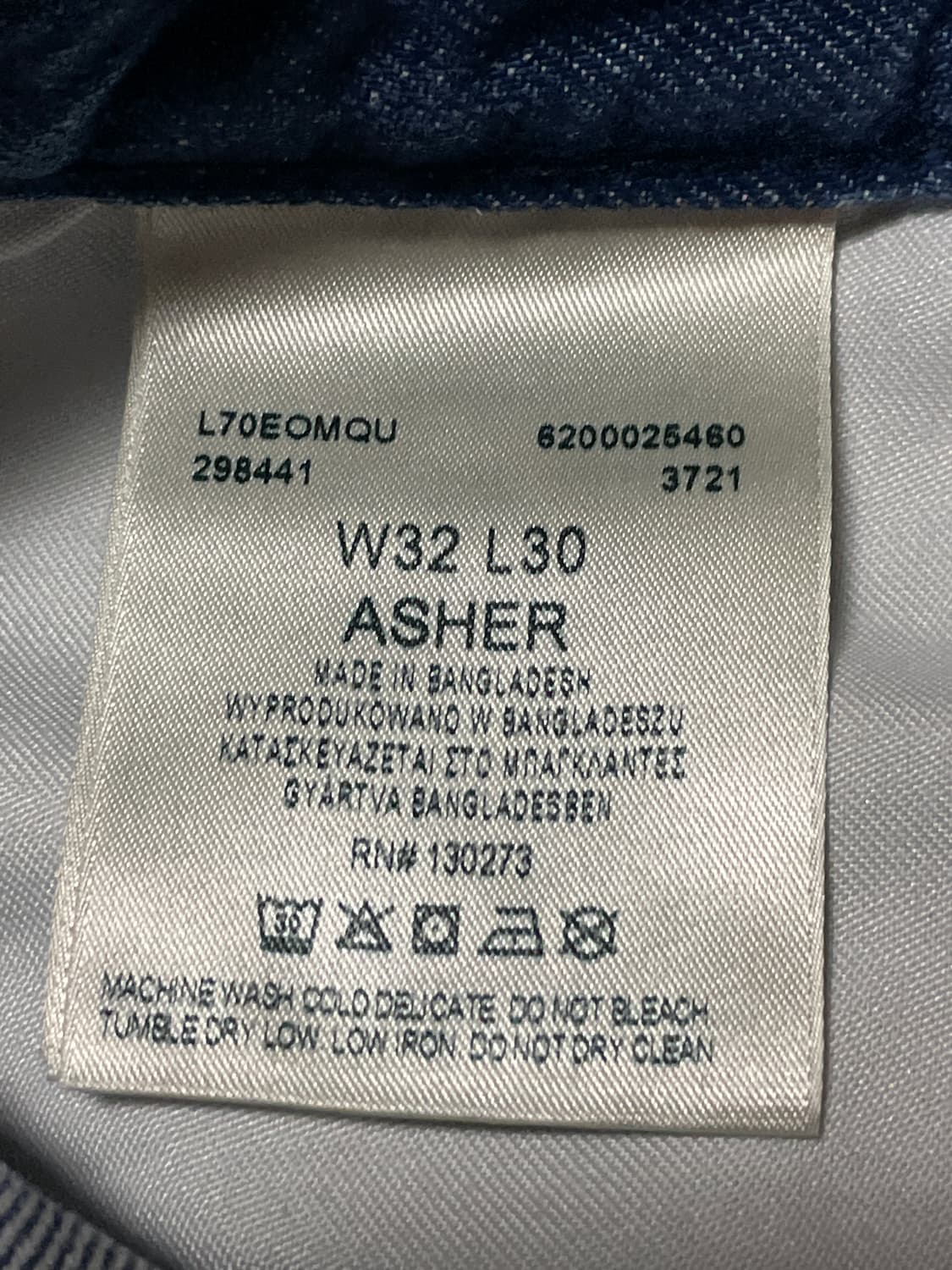 [32X30] Lee 리 Asher 루즈 핏 미드 워시 데님 팬츠 상품이미지10