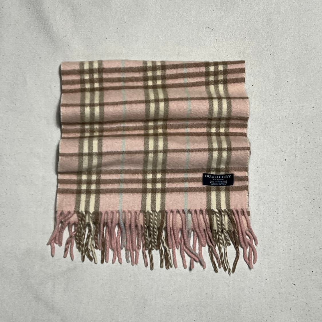 OS 버버리 핑크 노바체크 캐시미어 머플러 상품이미지2