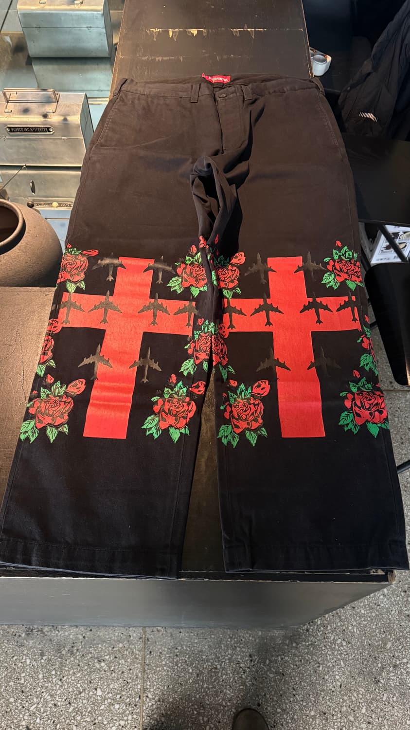 슈프림 디스트럭션 치노 블랙 34사이즈 상품이미지1