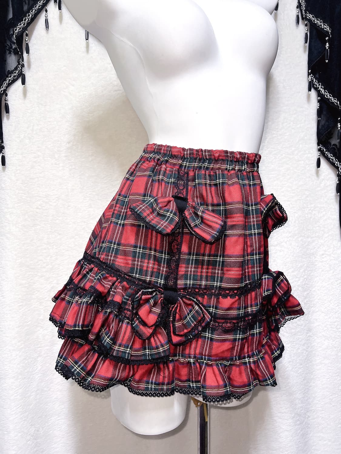드러그허니 타탄체크 캉캉스커트 고스펑크 하라주쿠 갸루 캐캐체 서브컬쳐 상품이미지4