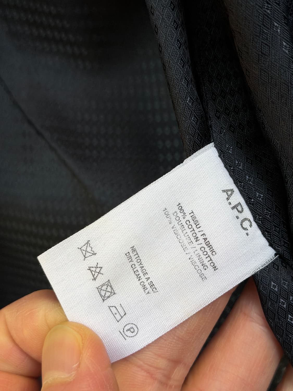 A.P.C. 아페쎄 코튼쉘 더블 브레스트 코트 네이비 40 상품이미지7