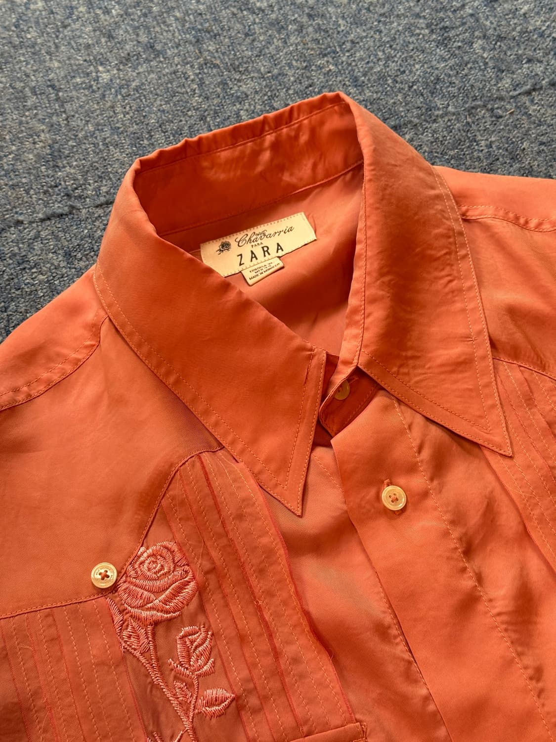 Willy Chavarria x Zara  큐브로 자수 셔츠 XL 상품이미지7