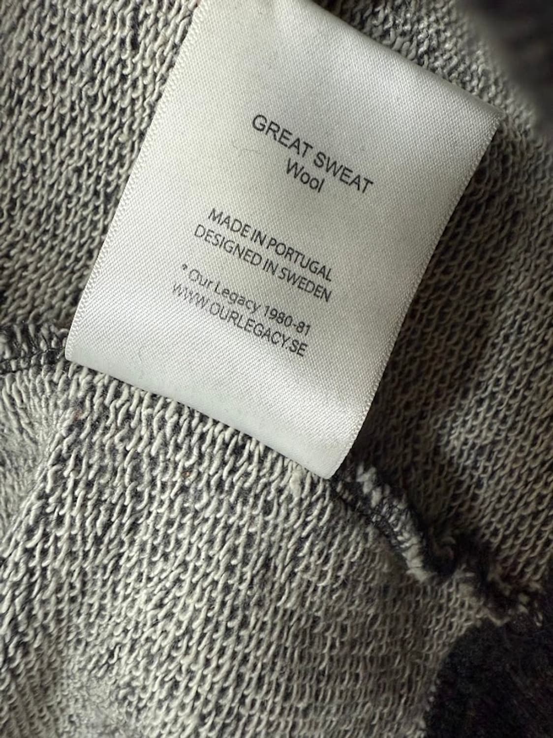 아워레가시1980-81 그레이트 스웻 울 챠콜 상품이미지4