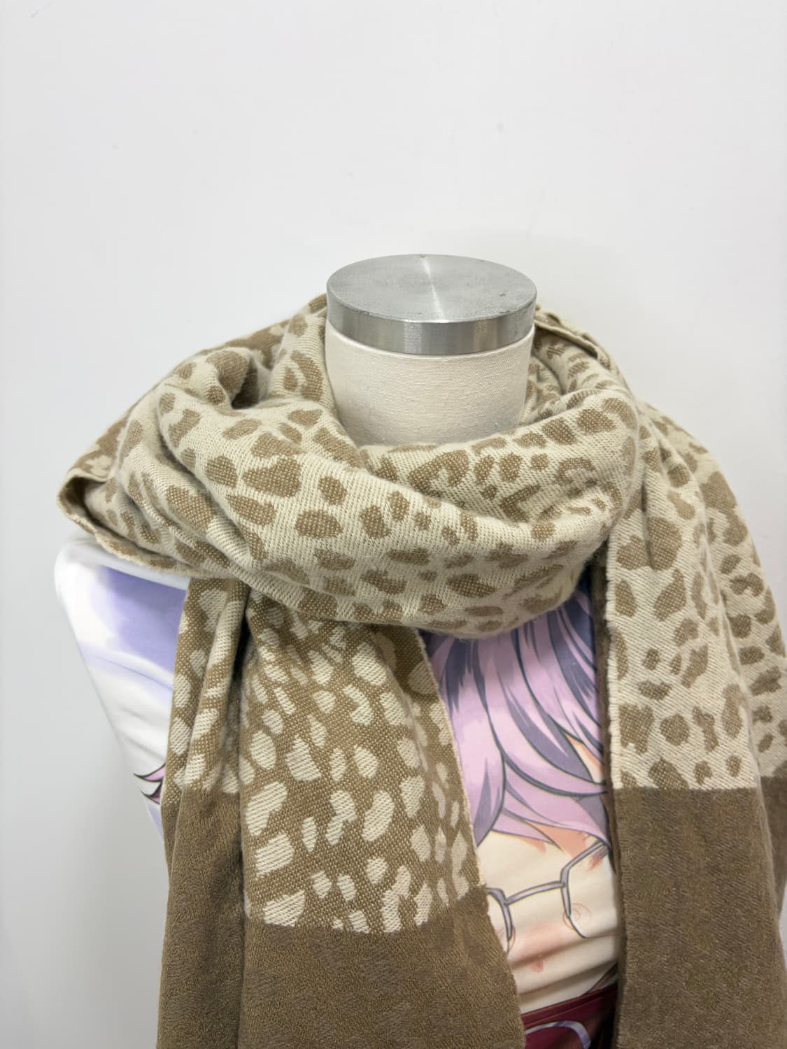 일본 빈티지 갸루 레오파드 머플러 상품이미지4