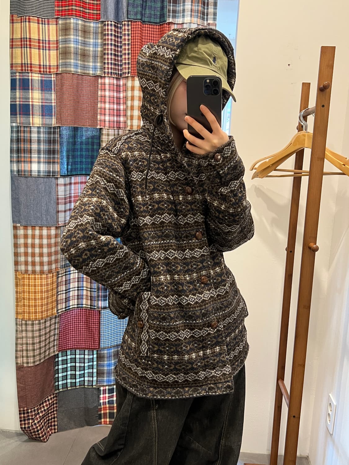 브라운 보헤미안 후드집업 상품이미지1