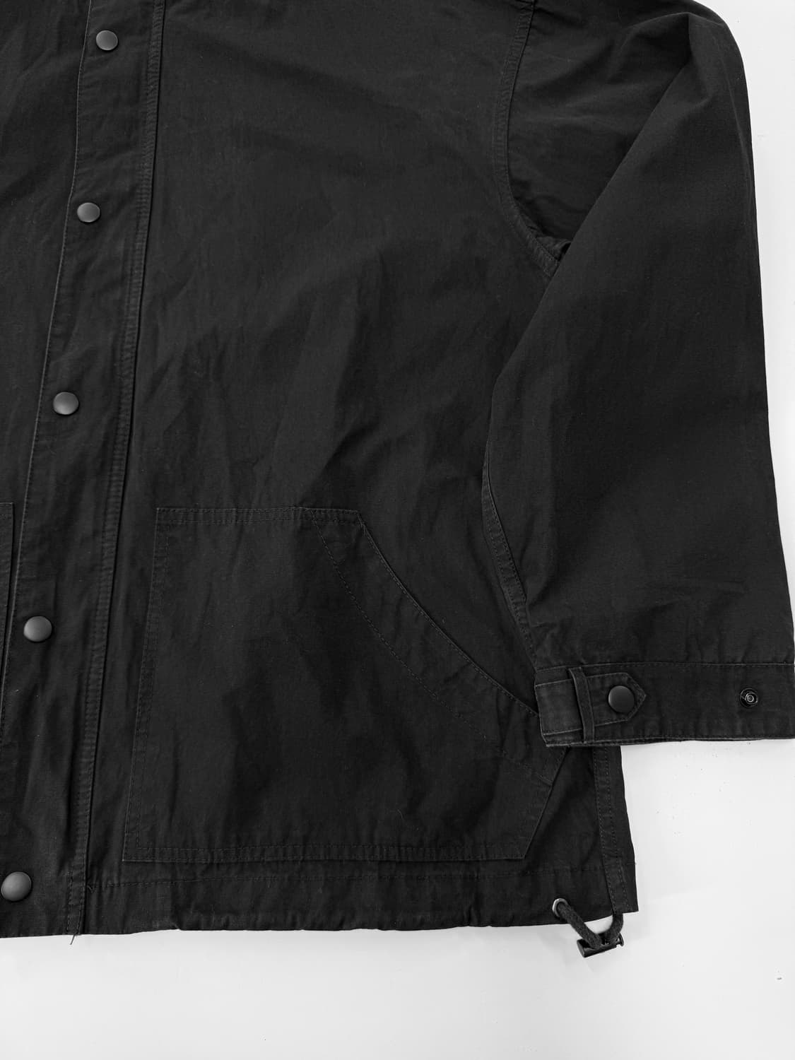 파르티멘토 블랙 미니멀 후드 윈드자켓 상품이미지4