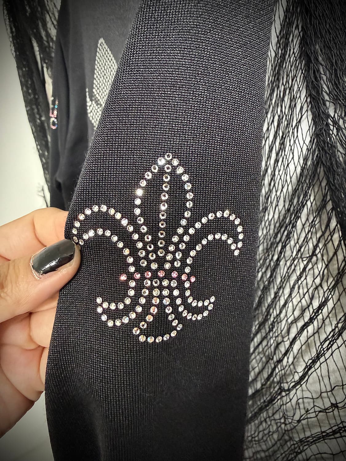 Punk mood beads detail jersey 상품이미지4