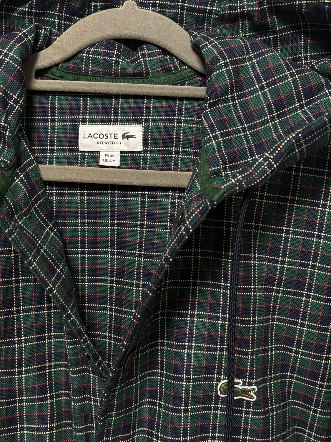 라코스테 후드 체크 코치자켓 상품이미지2