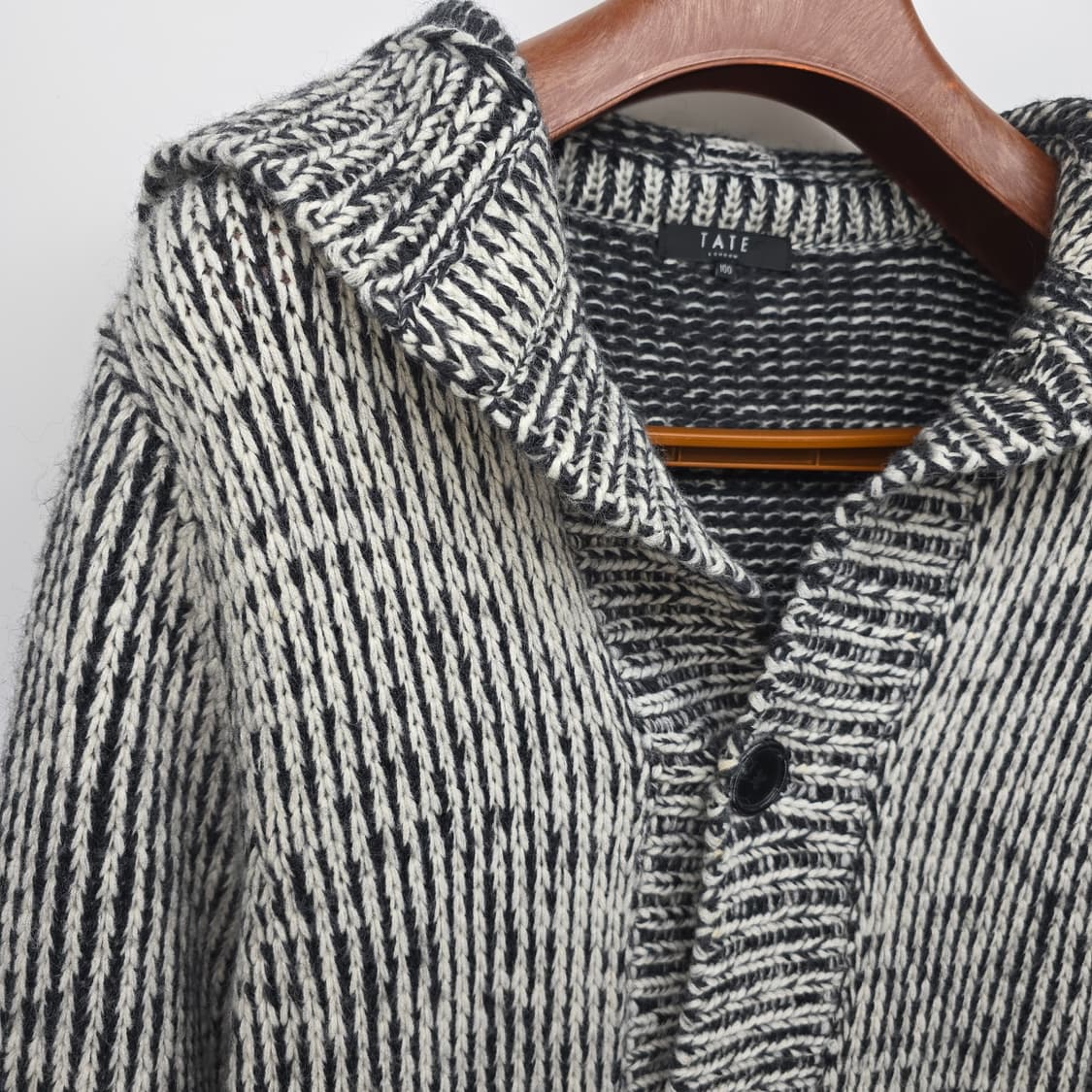 TATE London 빈티지 후드 니트 가디건 상품이미지6