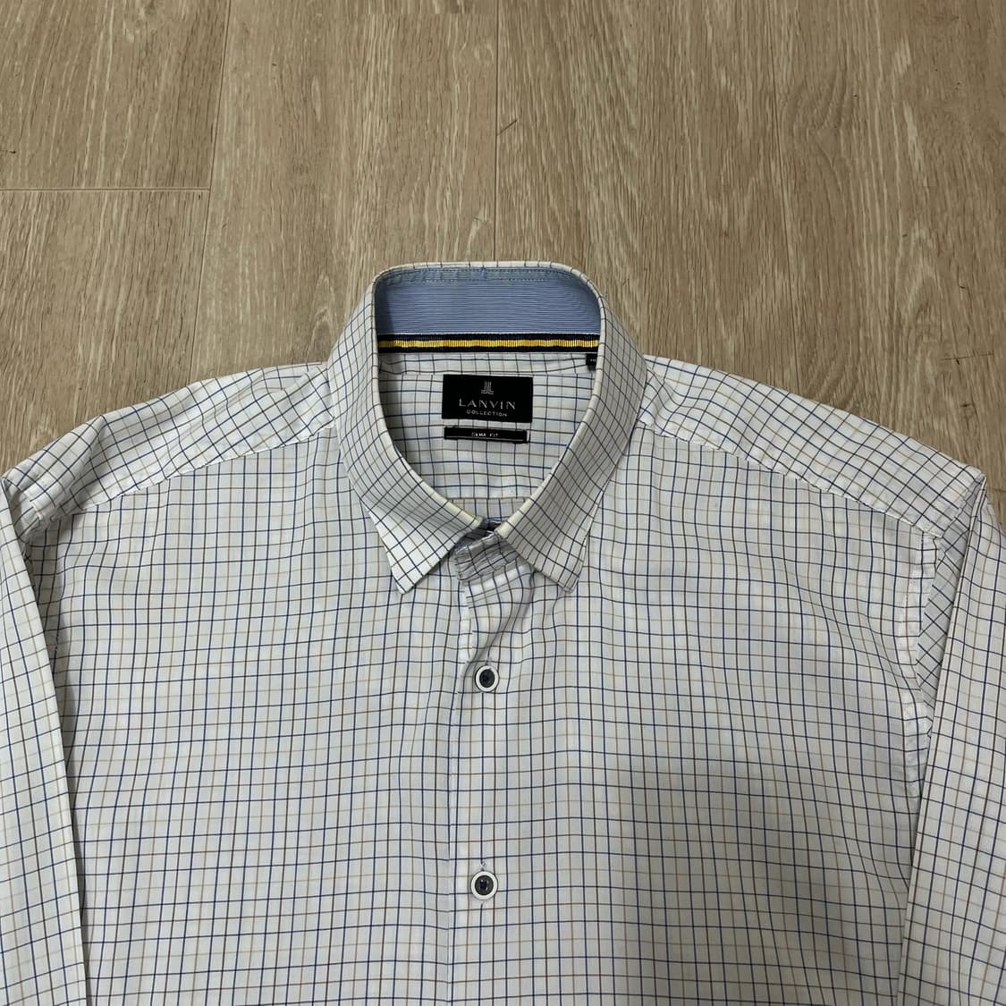 랑방 컬렉션 슬림핏 체크 긴팔 셔츠 [화이트] XL/105 상품이미지2