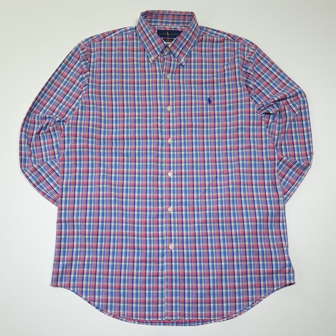 CK153 L 폴로 퍼포먼스 매드라스 체크 핑크 셔츠 남방 상품이미지1