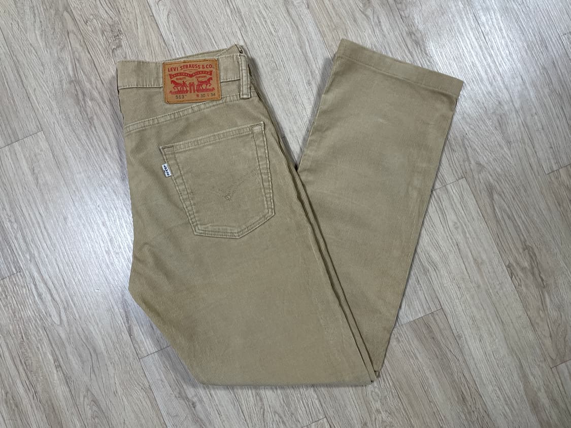 30) 리바이스 매장판 513 일자핏 베이지 코듀로이 팬츠 상품이미지1