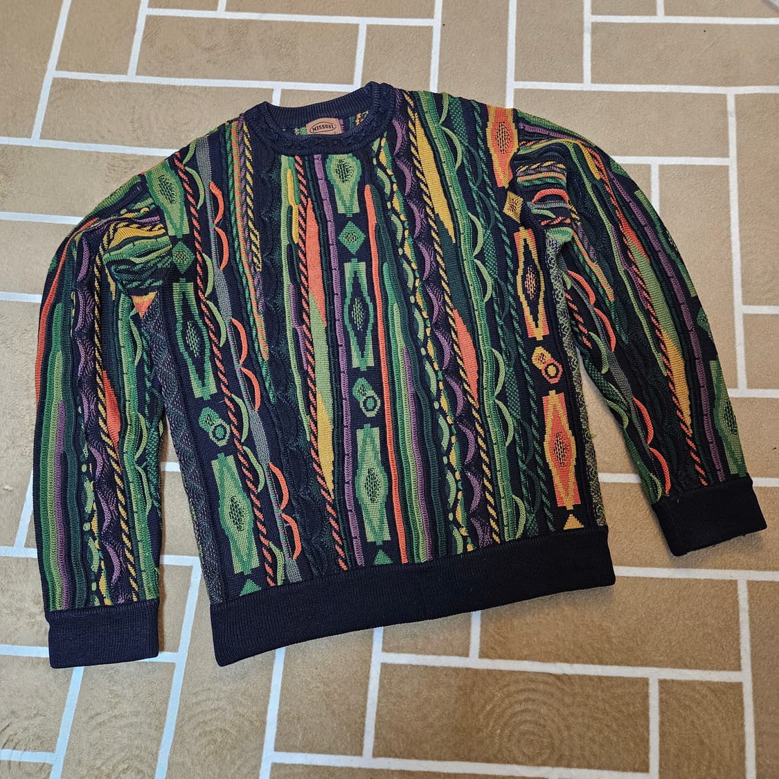 미쏘니(MISSONI) 울 혼방 케이블 니트 S size 상품이미지1