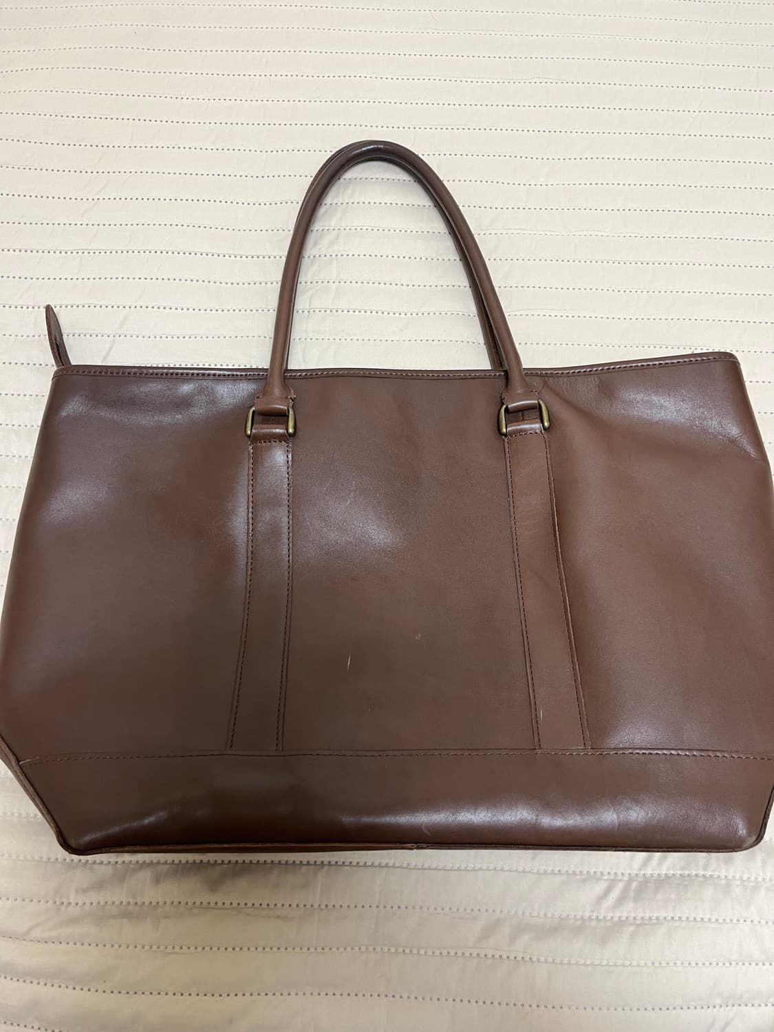 L.L.bean 엘엘빈 브라운 레더 토트백 라지 상품이미지2