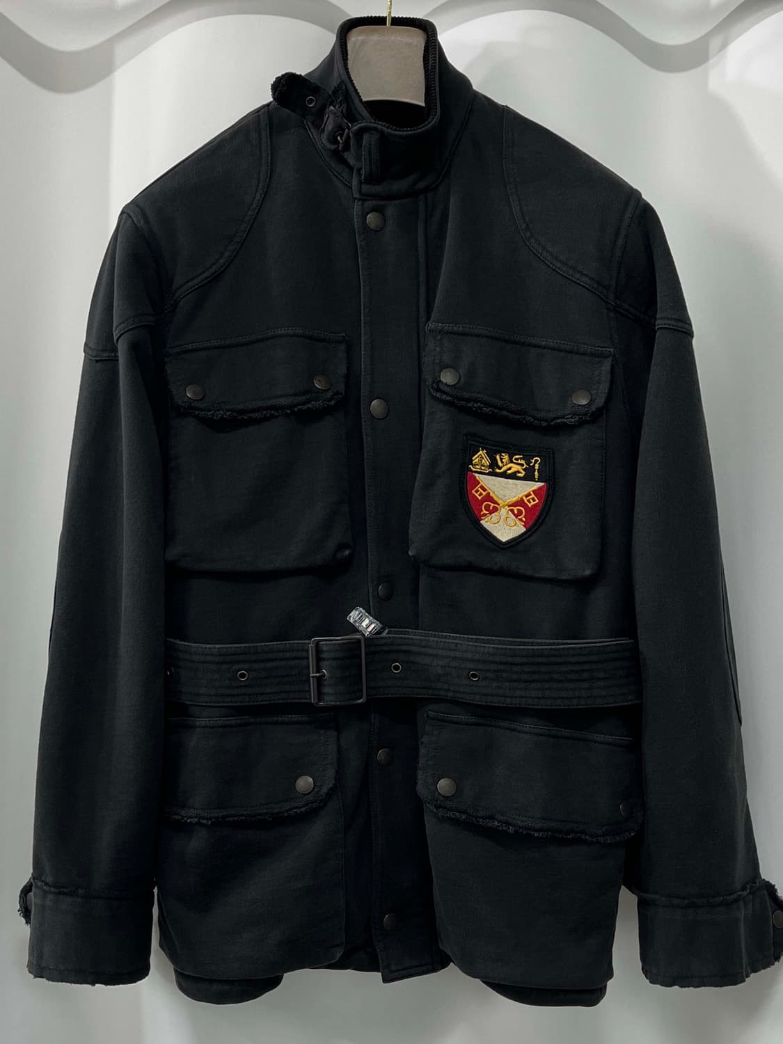 폴로 랄프로렌 블랙 피그먼드 모토사이클 라이더스 벨티드 자켓 상품이미지1