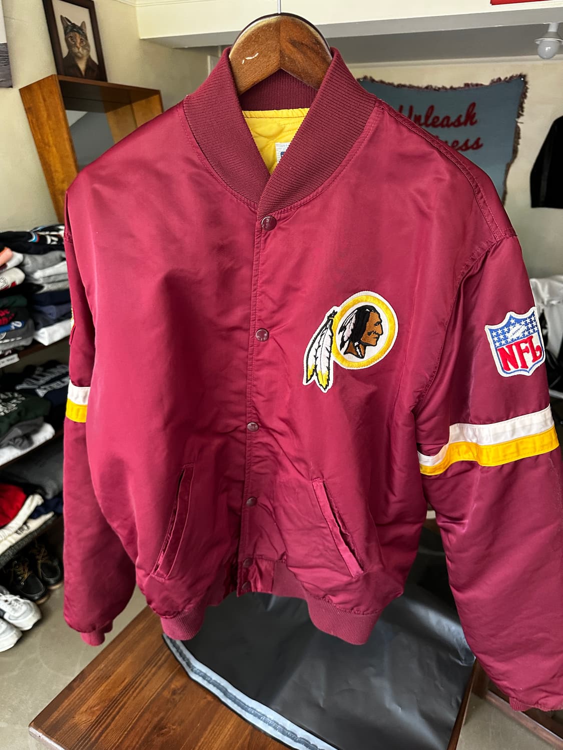 90s Starter NFL Washington Redskins 새틴 봄 상품이미지6