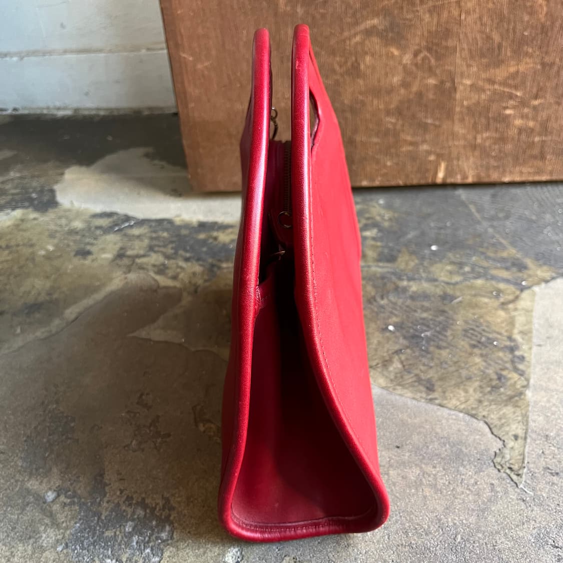 90s  코치 글로브 레더 토트백 상품이미지6