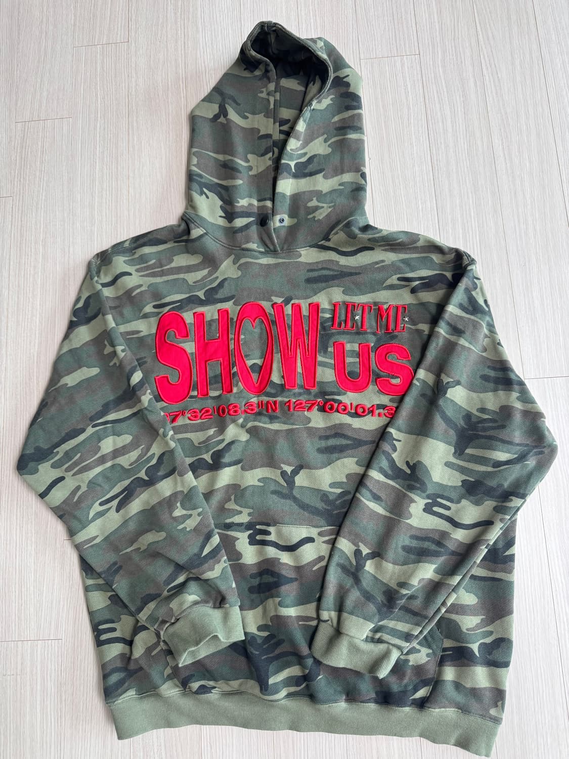 러브이즈트루 SH SHOW US HOODIE(KHAKI) 후드티 상품이미지1