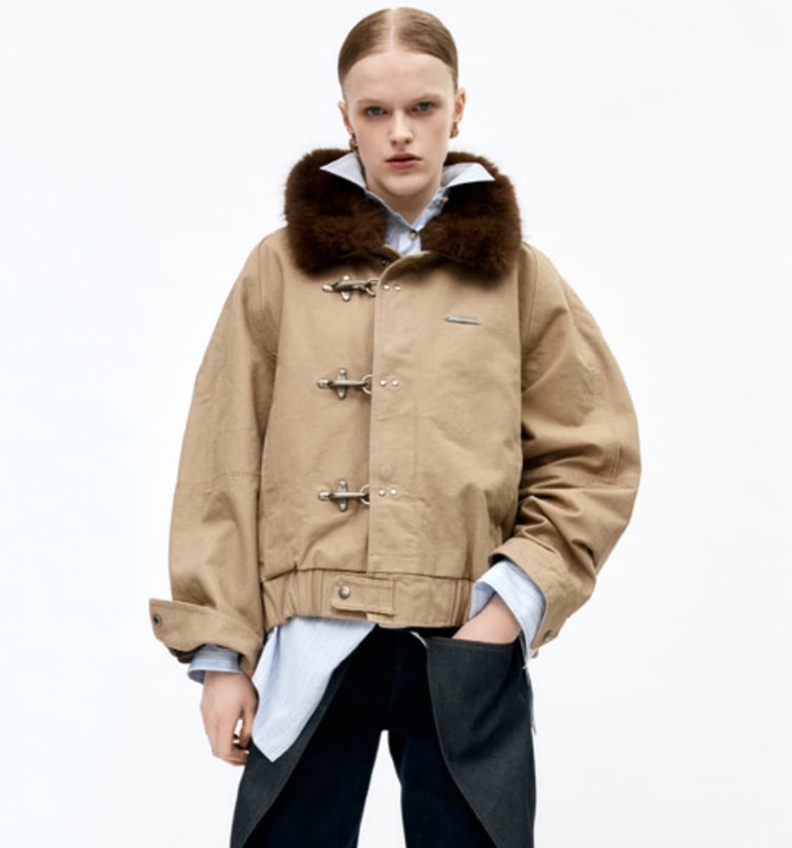 ADSB 앤더슨벨 유니섹스 오르테가 워시드 코튼 재킷 베이지 M 상품이미지2