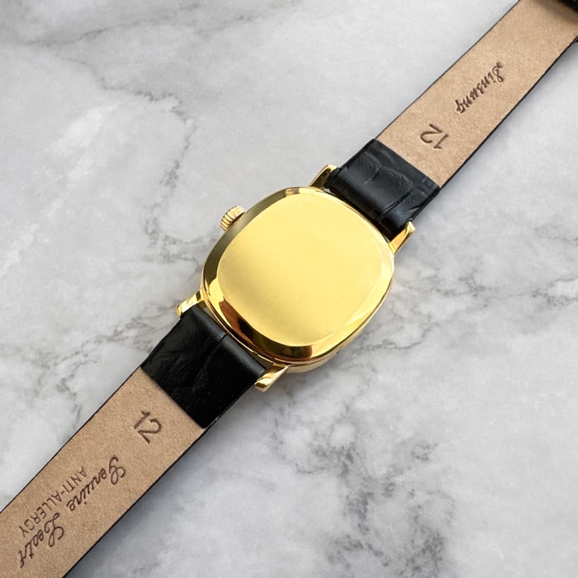 정품 오메가 수동 625 엘립스 드빌 터키블루 금장 여자 시계 상품이미지6