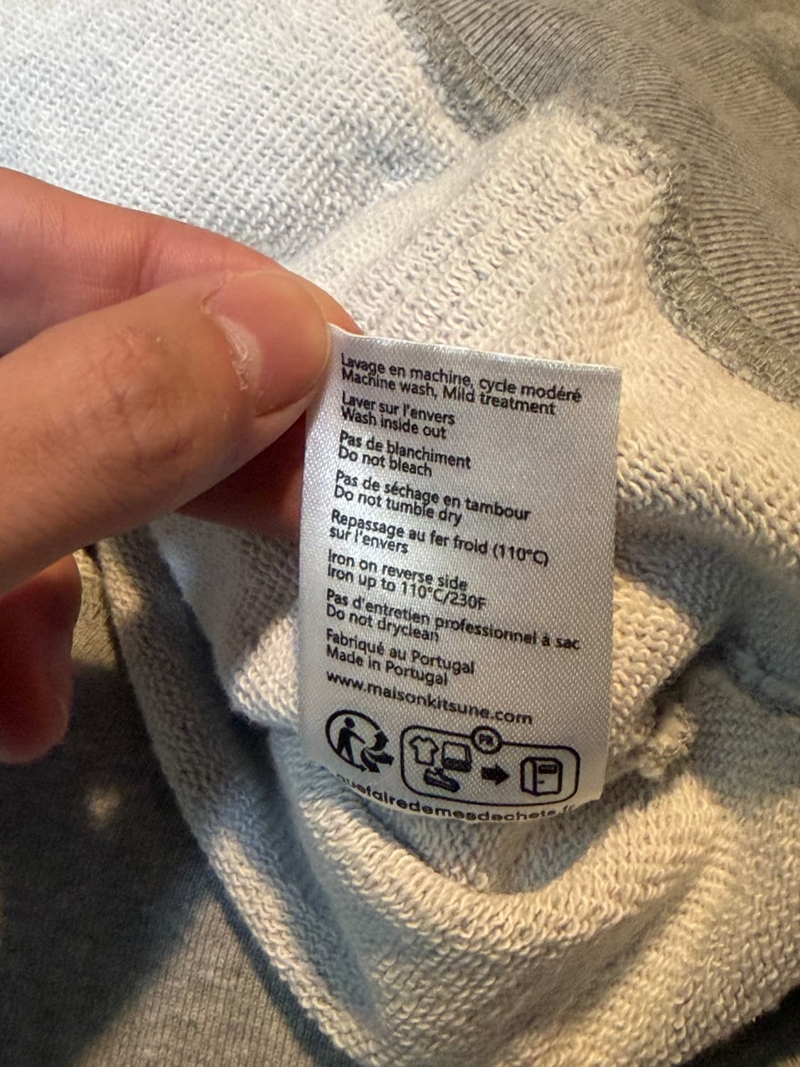 메종키츠네 신형 폭스로고 후드티 그레이 상품이미지5