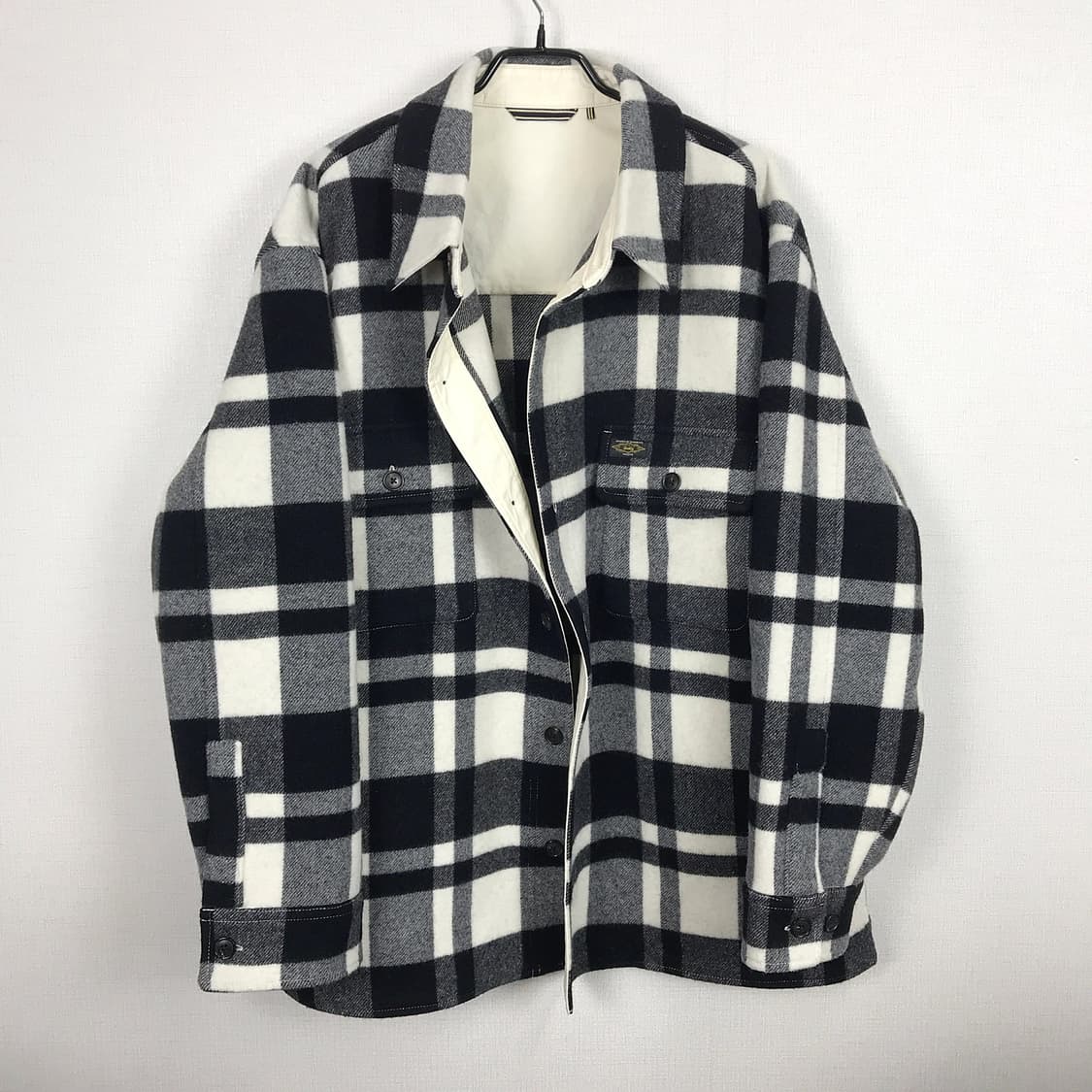 헤지스 울 체크 셔츠형 자켓 점퍼 남성115 상품이미지3