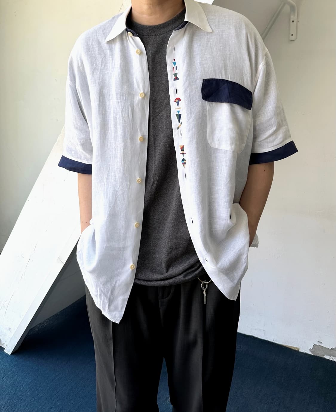 Natural rinen design half shirt 상품이미지7