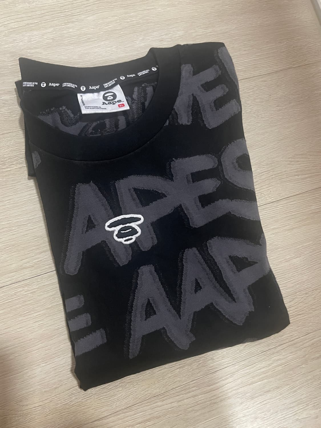 AAPE 베이프 에이프 티셔츠 블랙 (정품 새상품) 상품이미지2