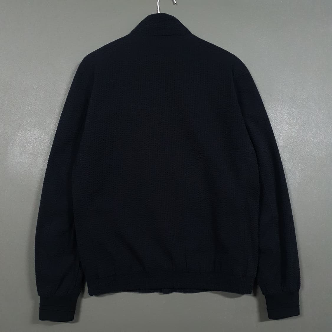 M (95) ZARA 자라 시어서커 미니멀 블루종 자켓 블랙 상품이미지10