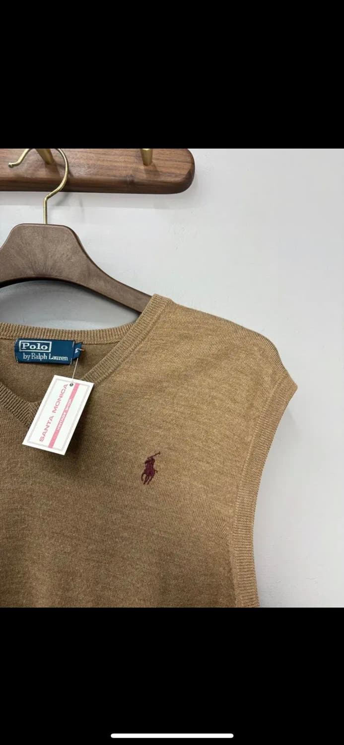 폴로 랄프로렌 포니로고 브이넥 딥베이직 니트 베스트 H1067 상품이미지3