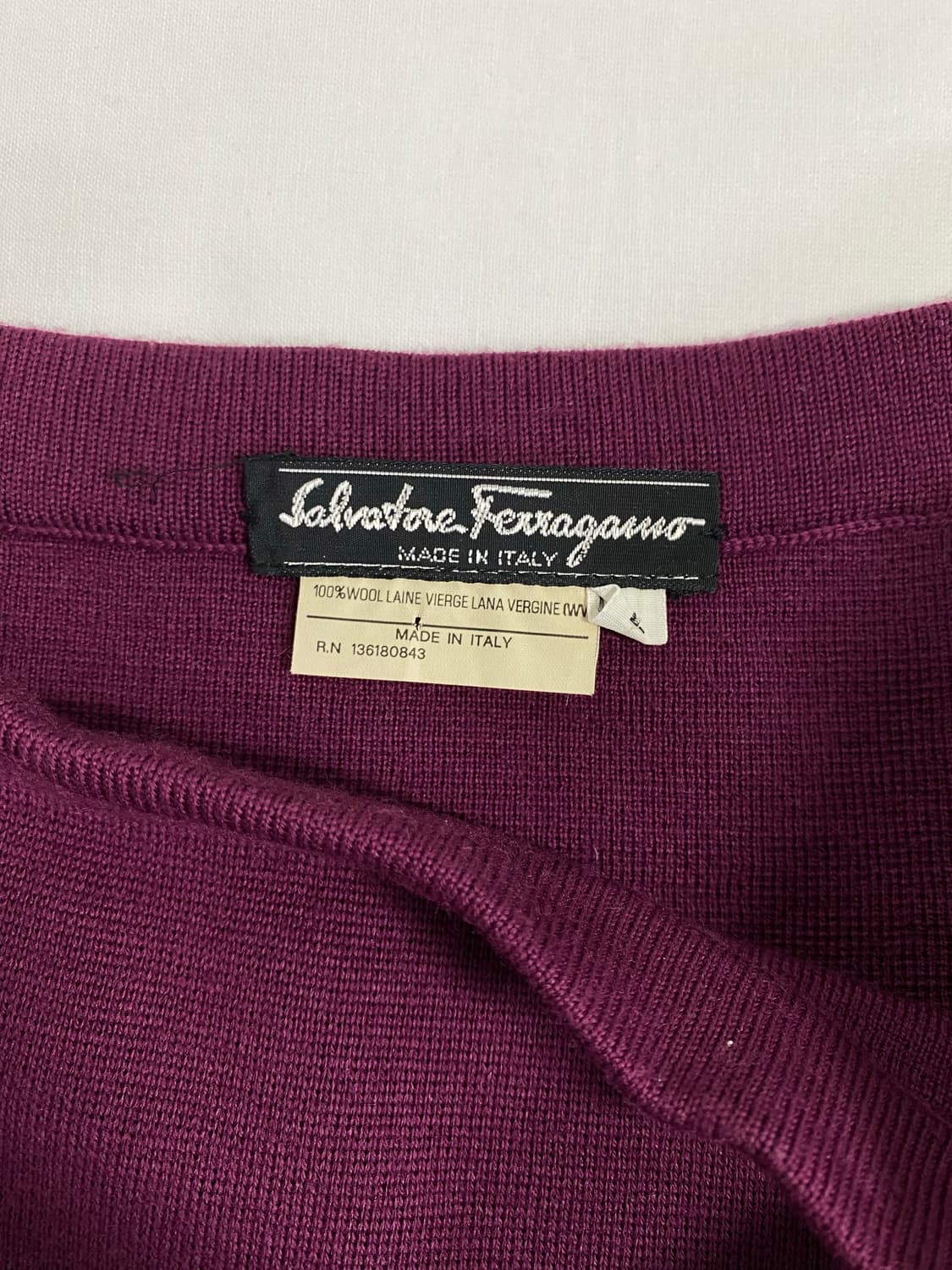 살바토레 페라가모 금장 버튼 니트 스커트 L 상품이미지5