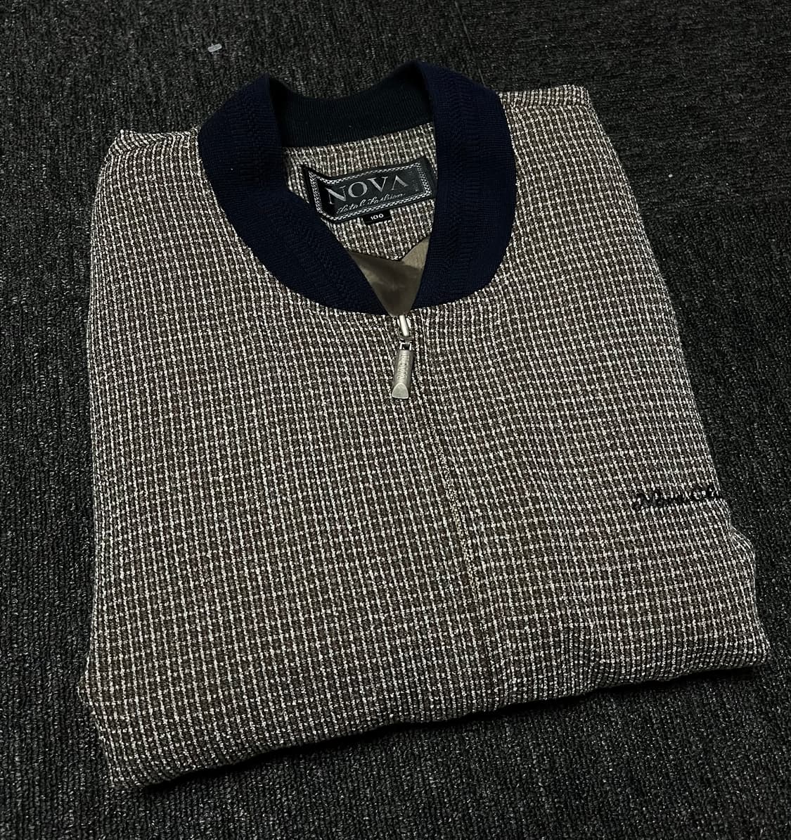 NOVA 집업 블루종 자켓 (체크 패턴) 상품이미지3