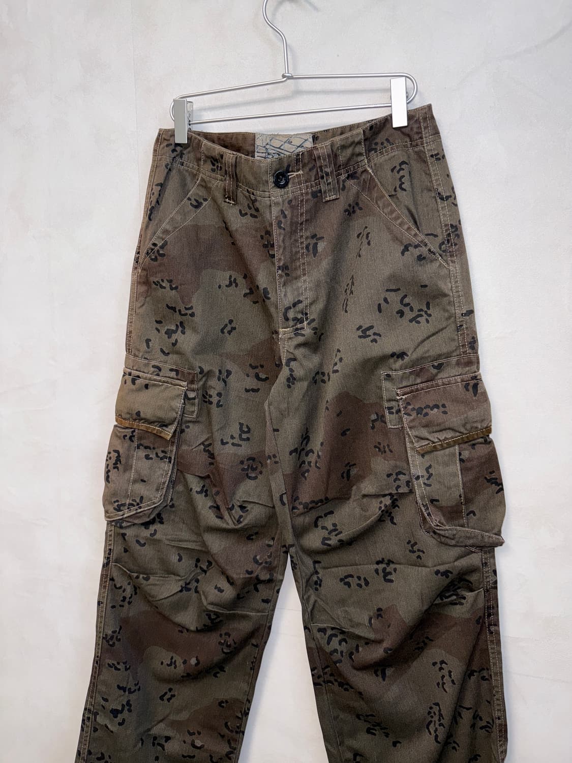 Khaki brown camouflage leopard wide 카고팬츠 상품이미지2