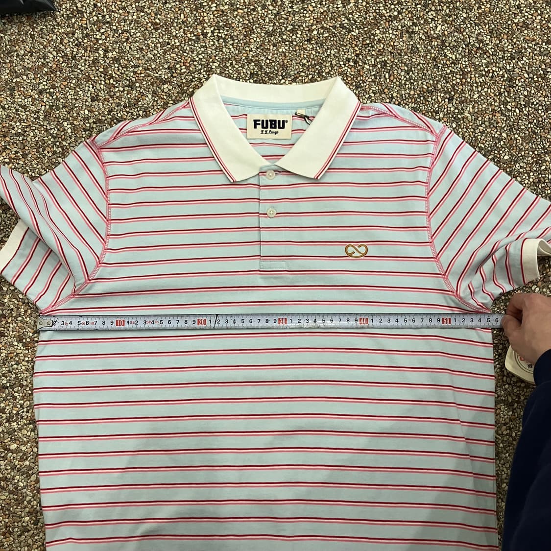 691 푸부 후부 스트라이프 카라 반팔 상품이미지5