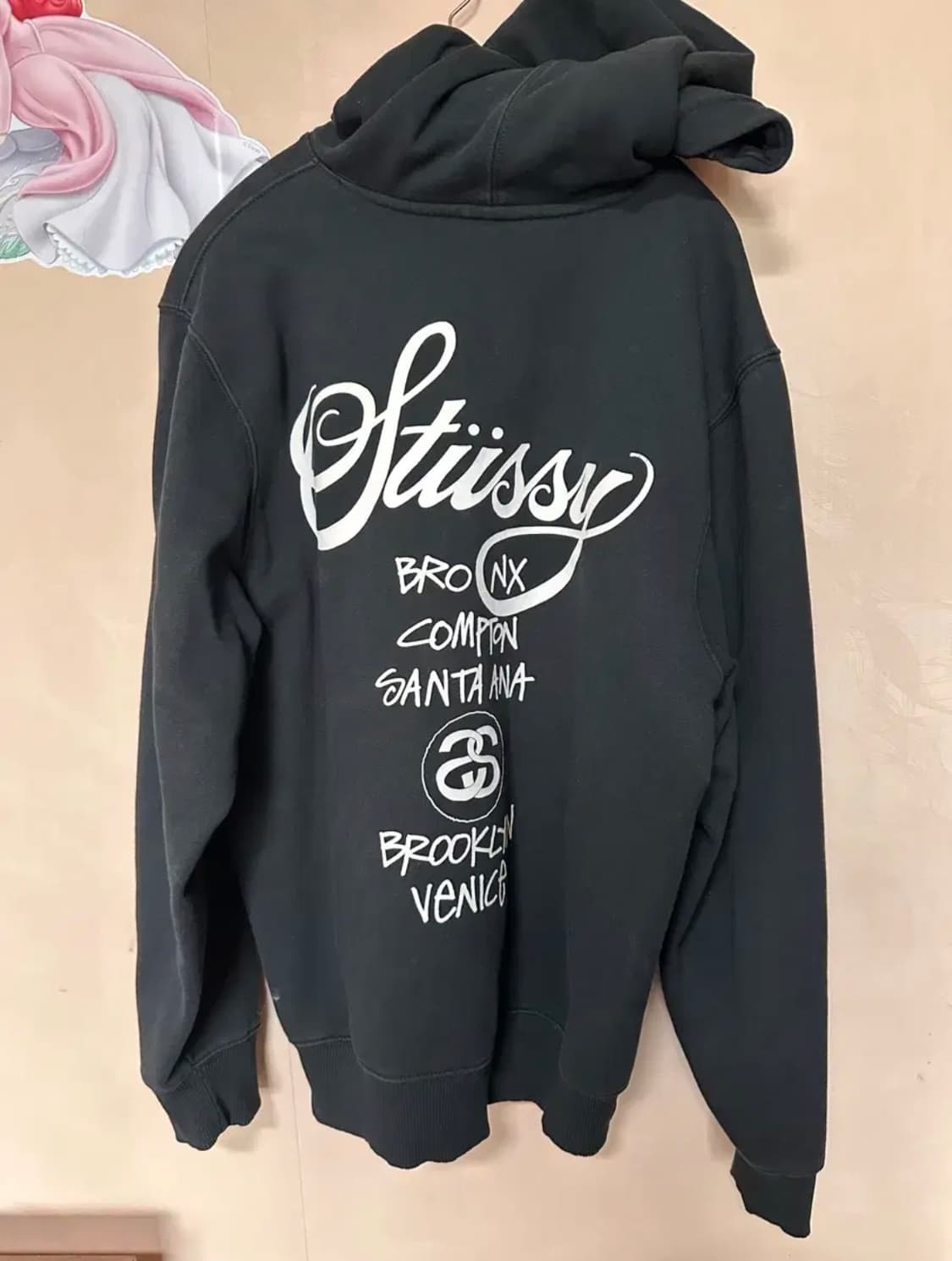 M) 스투시 도버스트리트마켓 월드투어 후드 블랙 -2021 상품이미지5