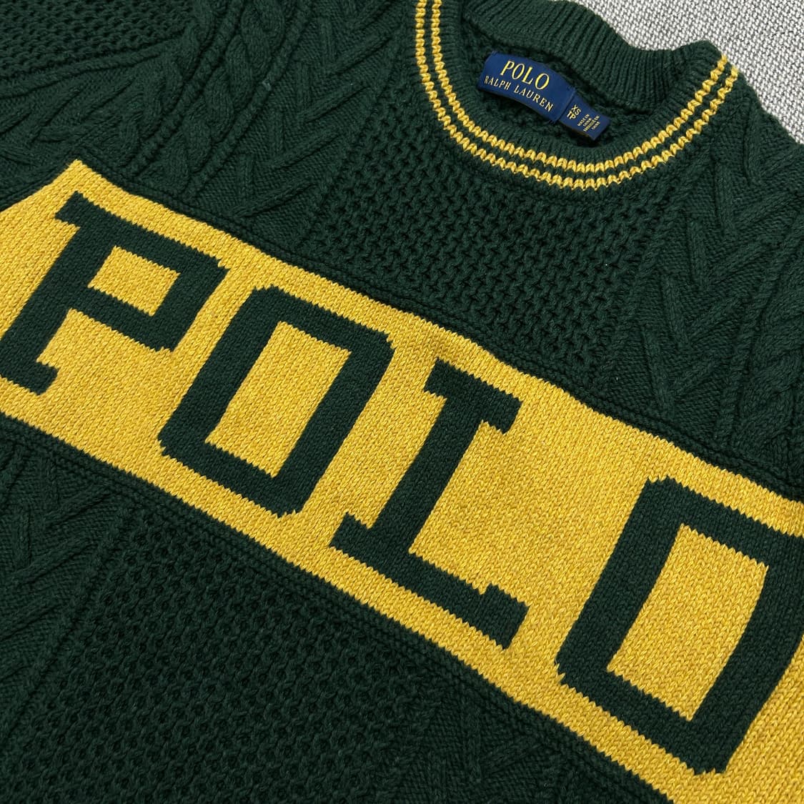 폴로 인타르시아 아란 케이블니트(XS) 상품이미지5