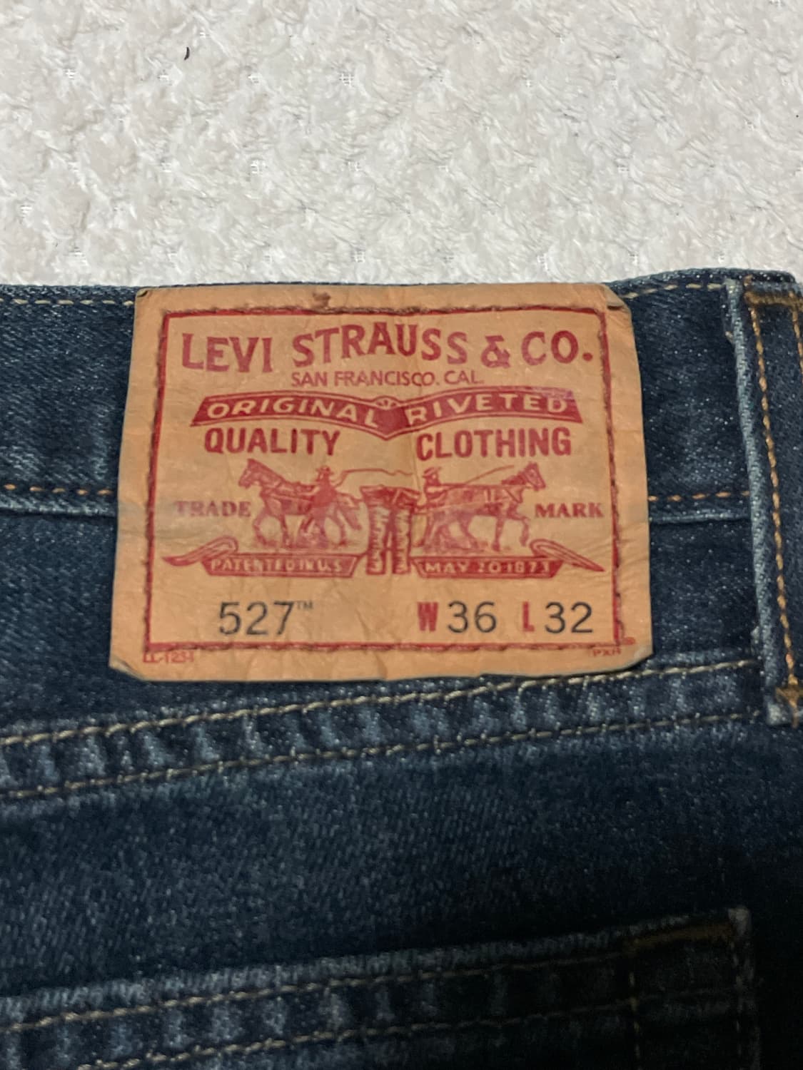 [36X32] 리바이스 527 플레어 핏 부츠컷 데님 팬츠 상품이미지8